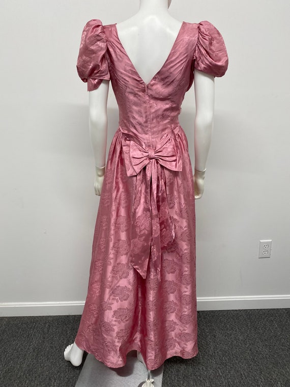 Vintage 80's Pink Ankle. Length Dress With Subtle… - image 9