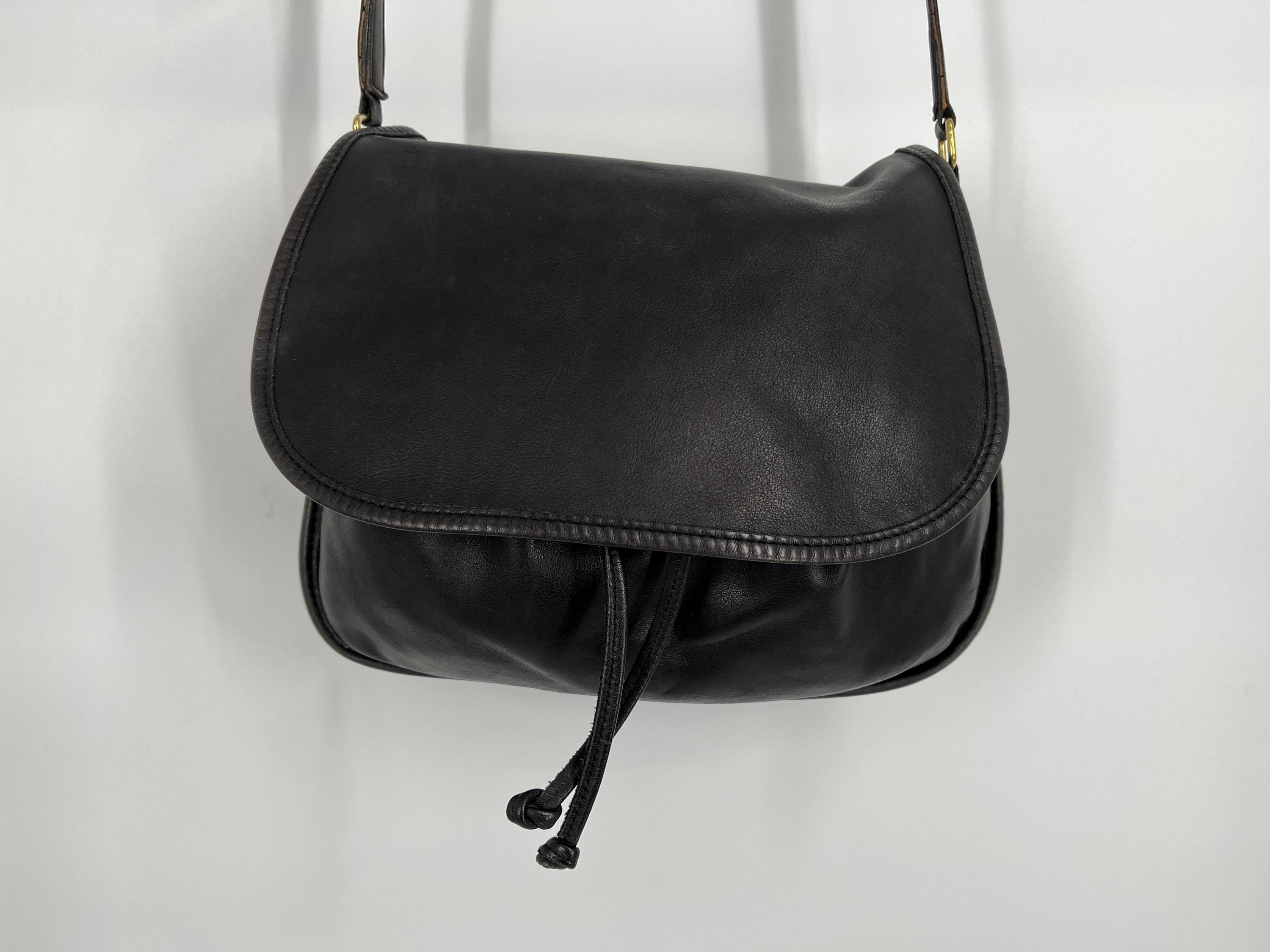 Vintage 80s Black Coach Shoulder Bag / Made in USA / View 