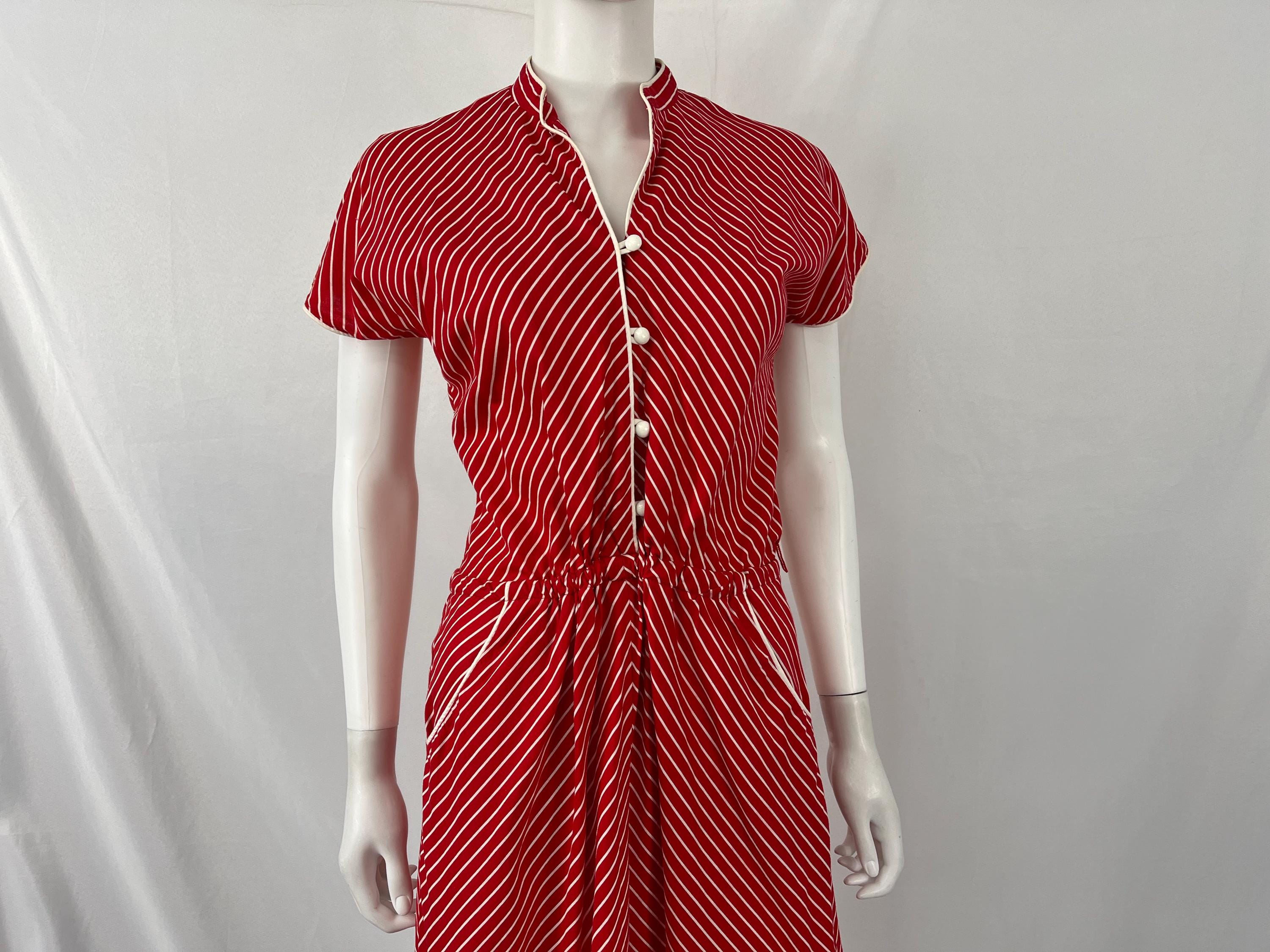 strapless open back dress Red with Pink Stripe Puff Sleeve Maxi Dress Scamp & Dude main image 1
