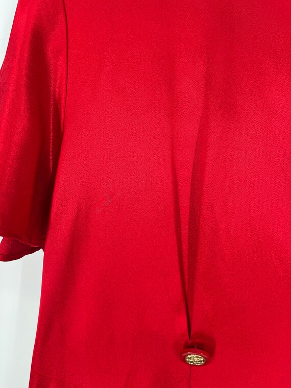 Vintage 80s Red Button Detail Dress by Impulsive … - image 9