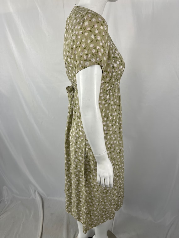 80s Green Mandala Professional Dress Cotton