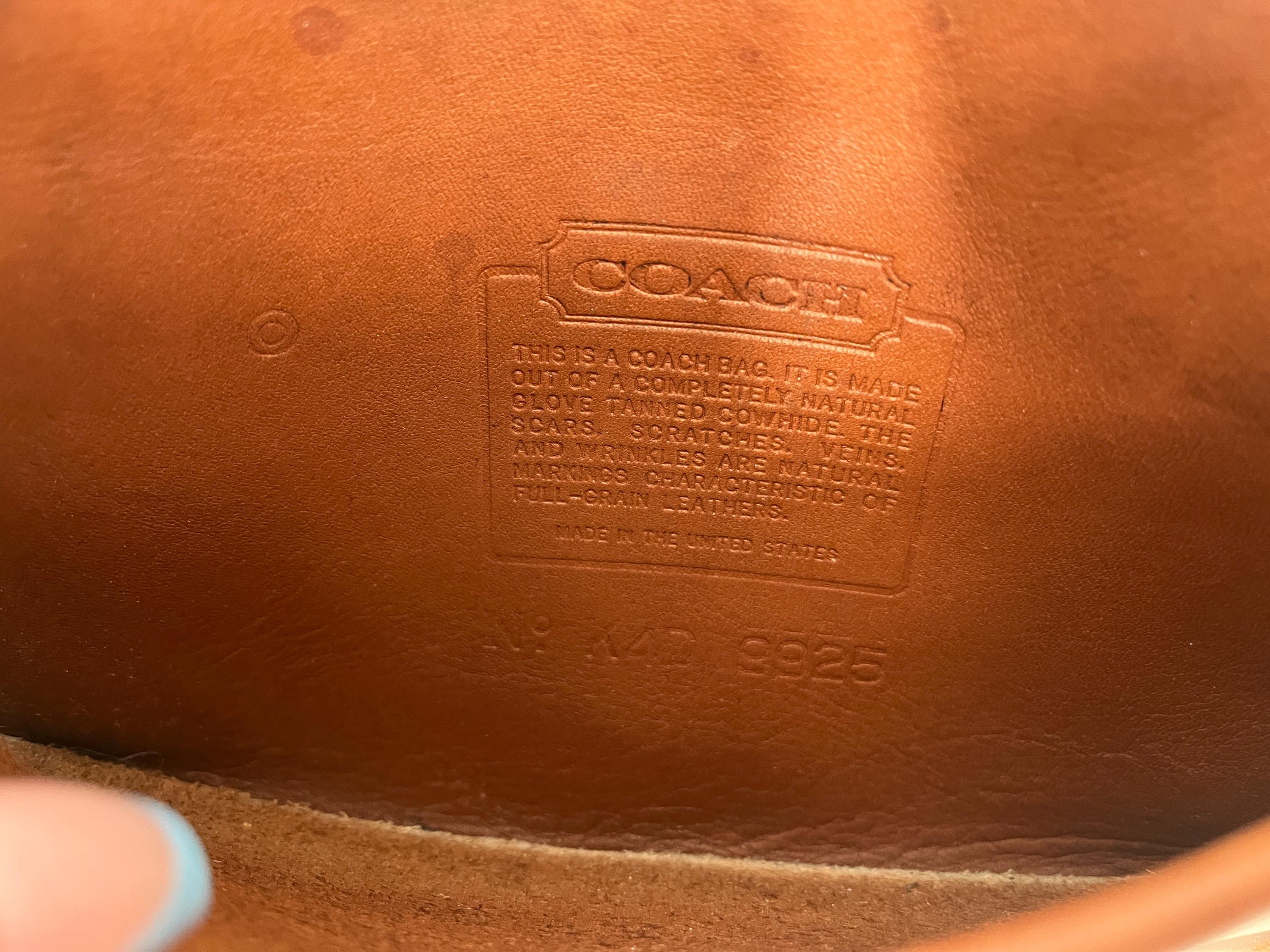 Vintage 90s Coach British Tan Carnival Crossbody #9925