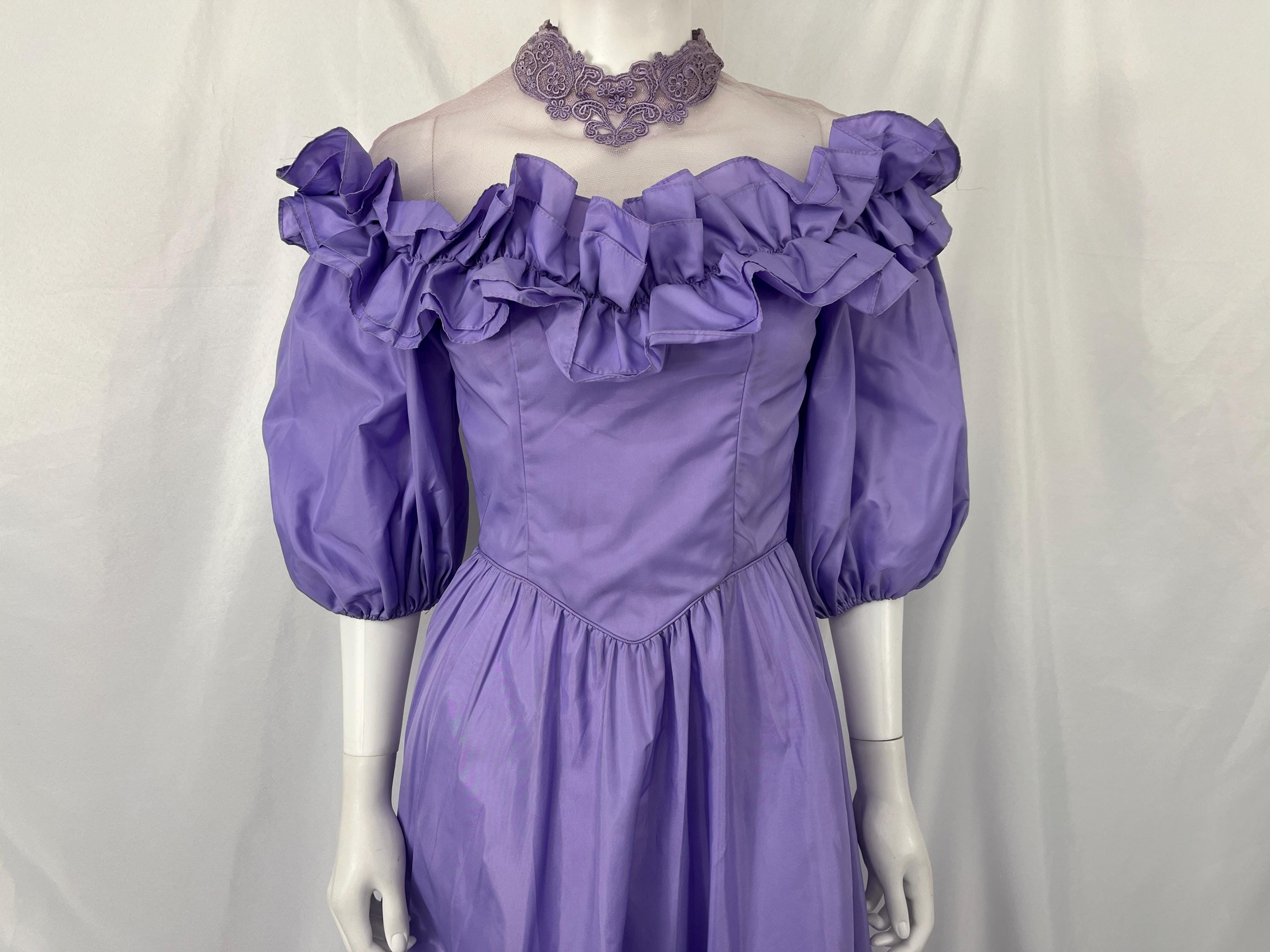 strapless open back dress Vintage 2000s Y2K Rocco Barocco Bright Purple Formal Knee Length Sleev –  Thee Cultivator