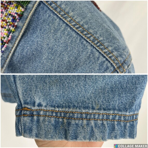 Vintage 90s Funky Sequined and Applique Denim Jacket by Chico's