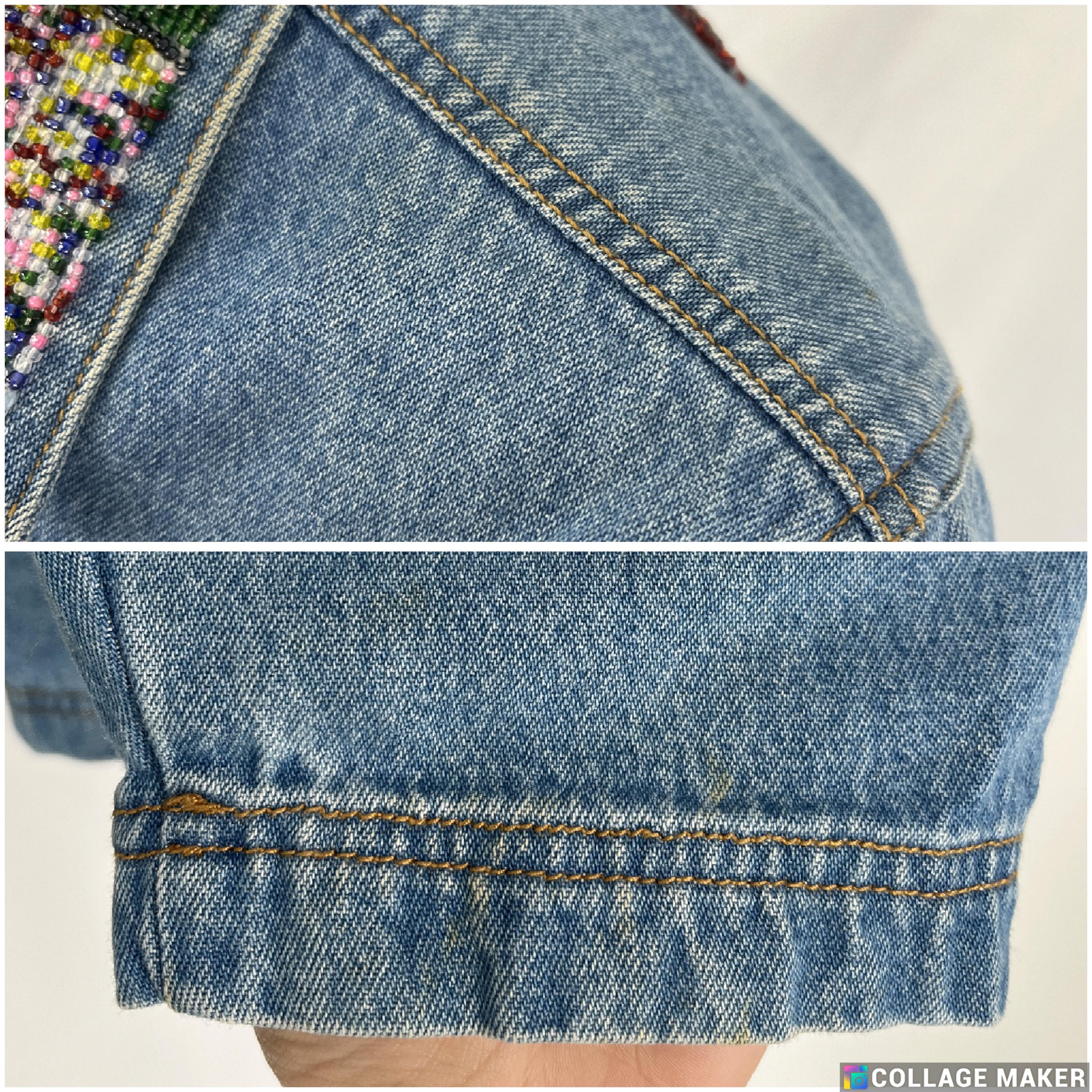 Vintage 90s Funky Sequined and Applique Denim Jacket by Chico's