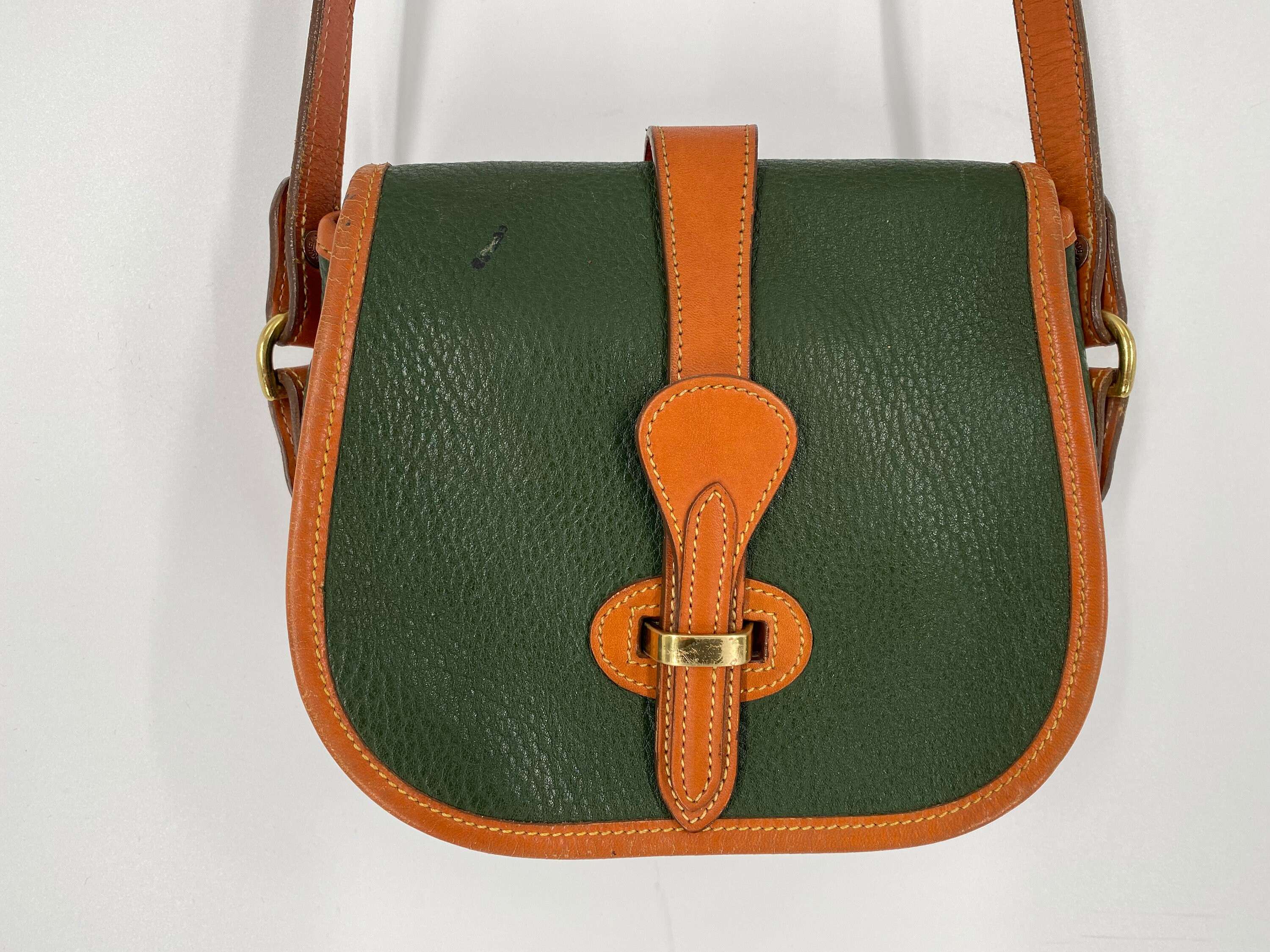 Vintage Dooney and Bourke Green All Weather Leather Tack Bag - Etsy