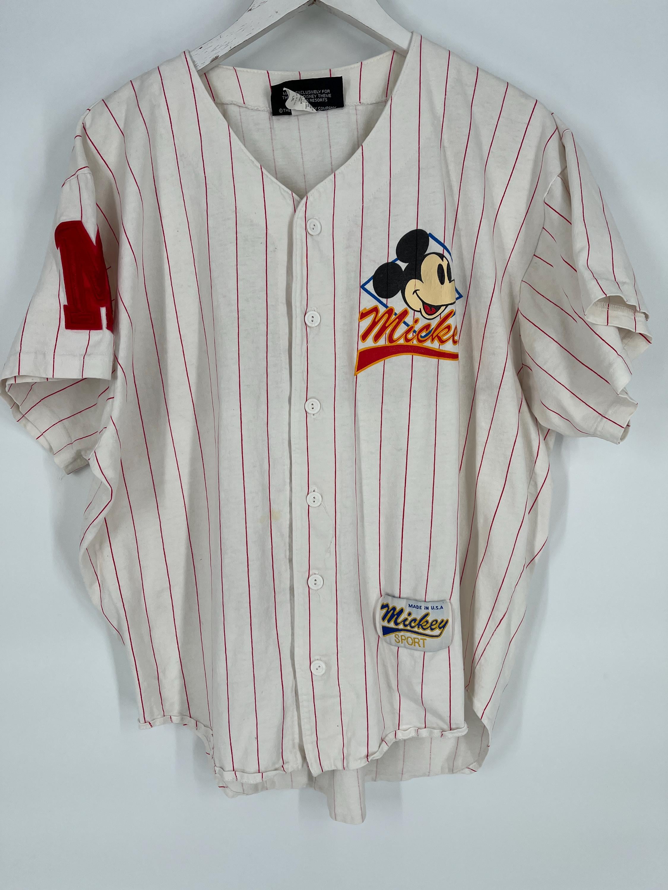 Vintage 90s Mickey Mouse Baseball Jersey by Disney Originals Size L XL View Description for Measurements and Condition Details Etsy UK