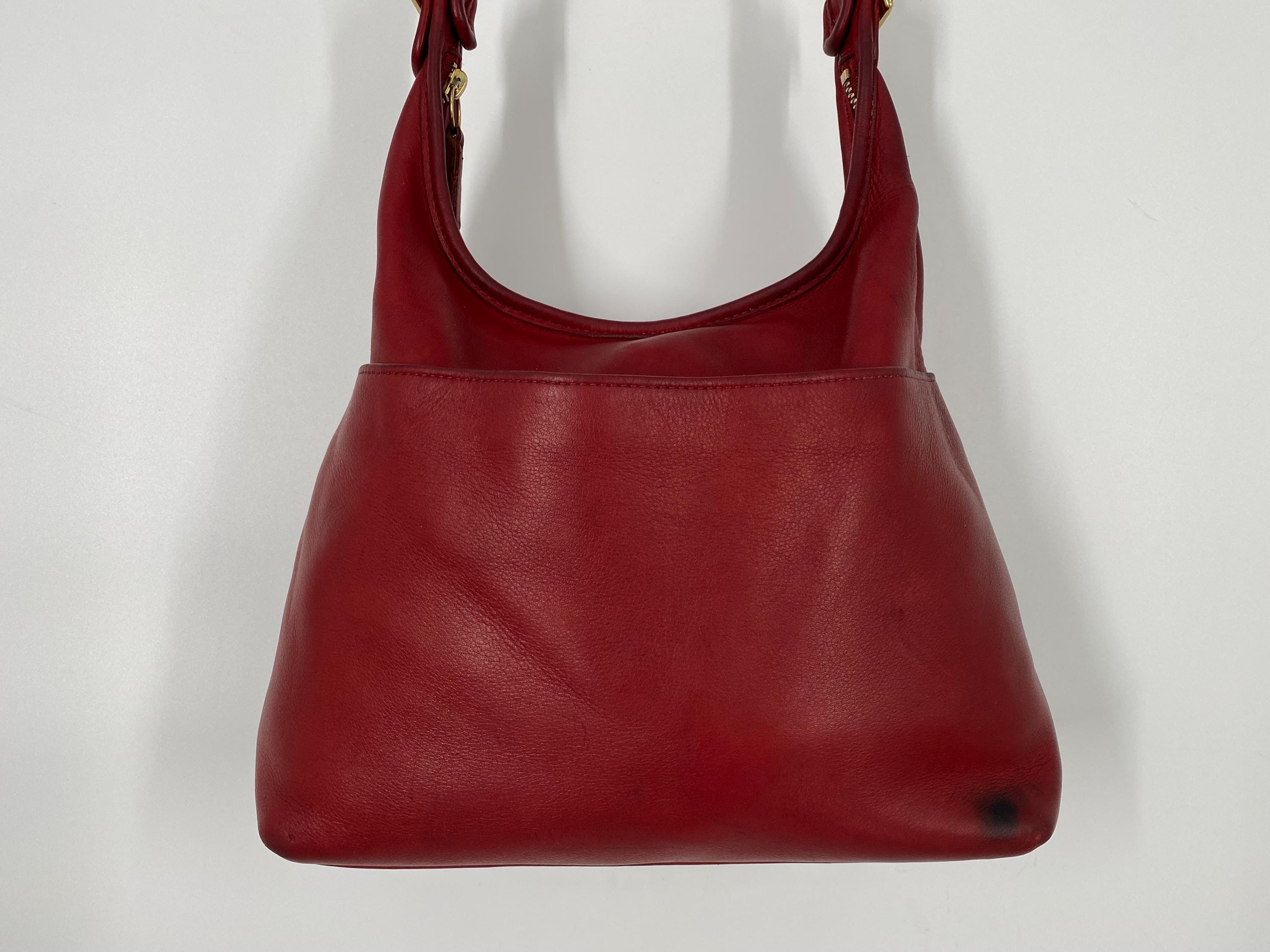 Vintage Red Coach Y2k - Etsy
