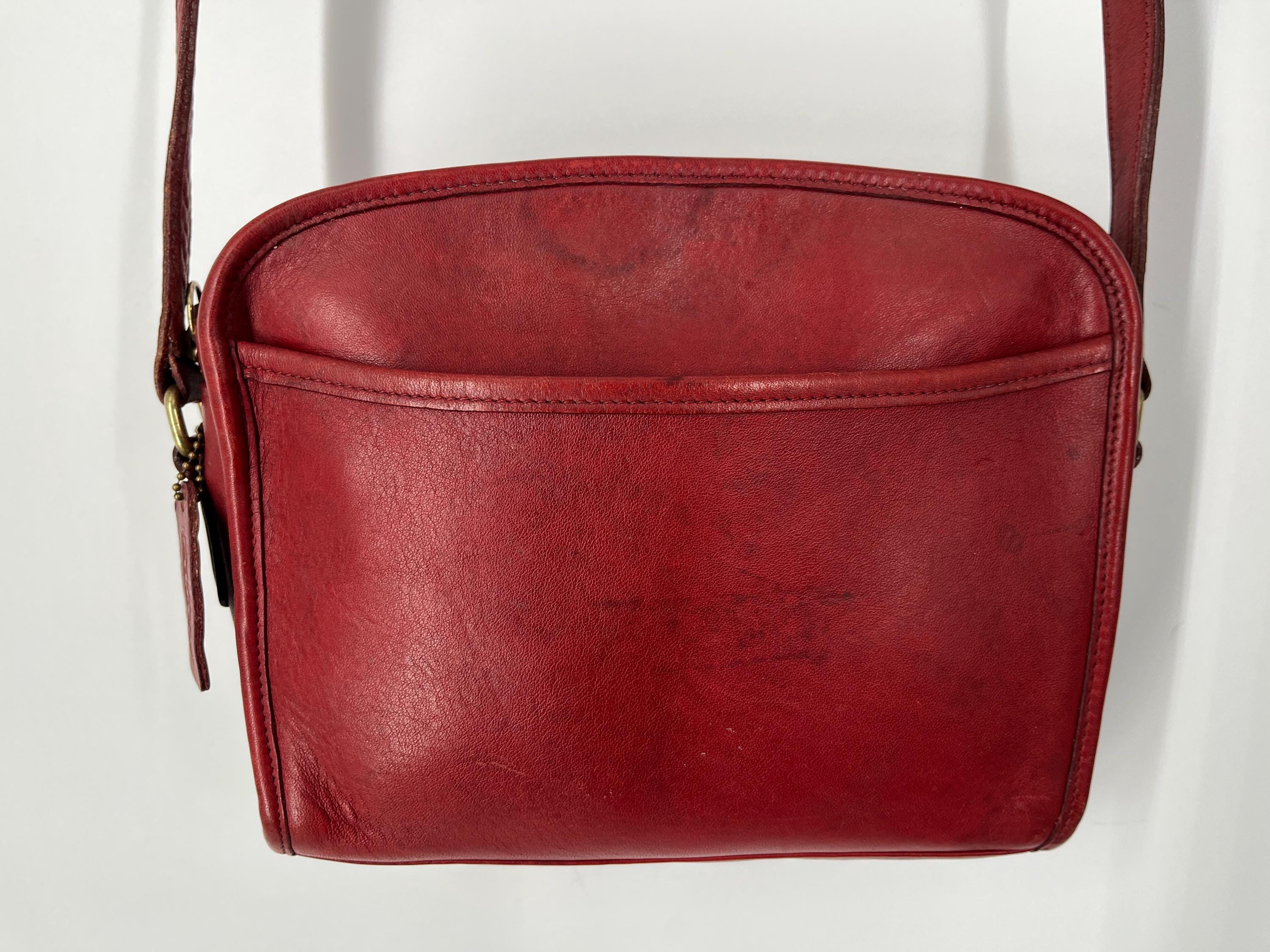 Coach Red Suede Bag - Etsy