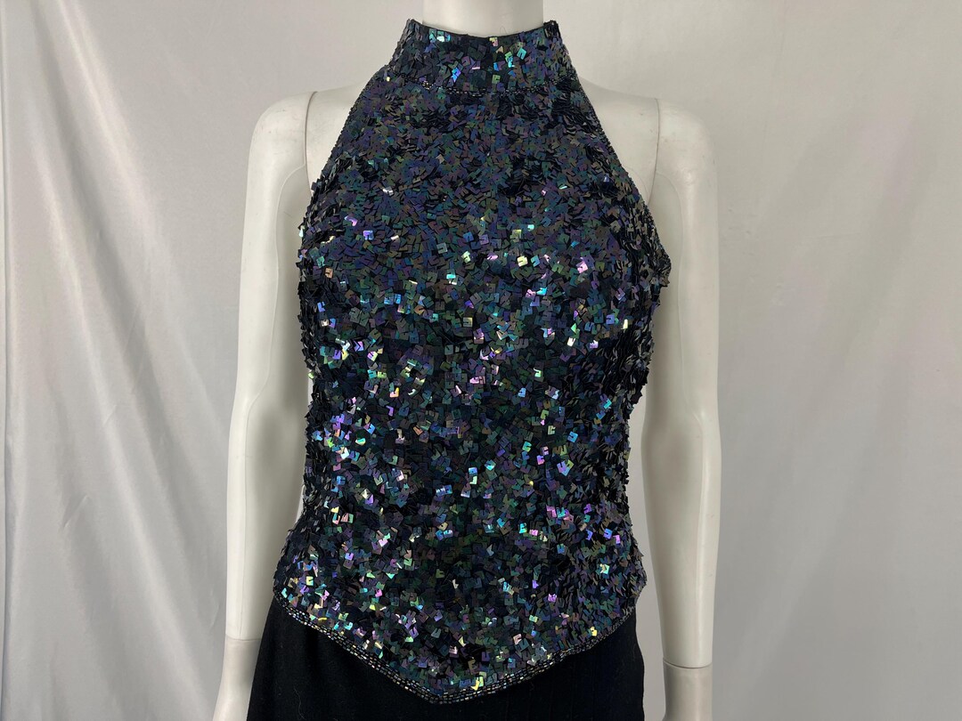 Vintage 2000’s sequin asymmetrical top