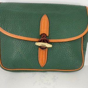 Vintage Dooney & Bourke Green AWL Loden Shoulder Bag \ Missing D-Rings And Strap \ Made In USA \ PLEASE See Description And Photos