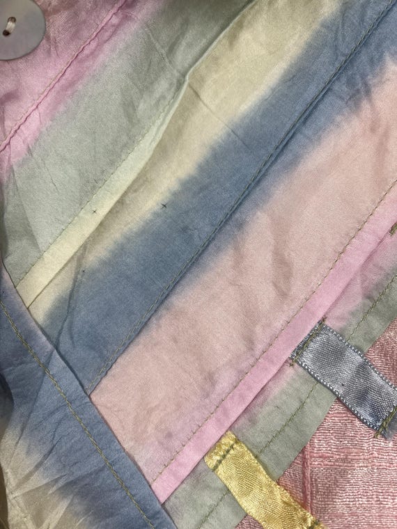 Vintage 90s Pastel Patchwork Jacket By Parsley & … - image 8