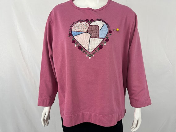 Vintage 90s/Y2k  Pink Fashion Bug Grandma Sweater… - image 6