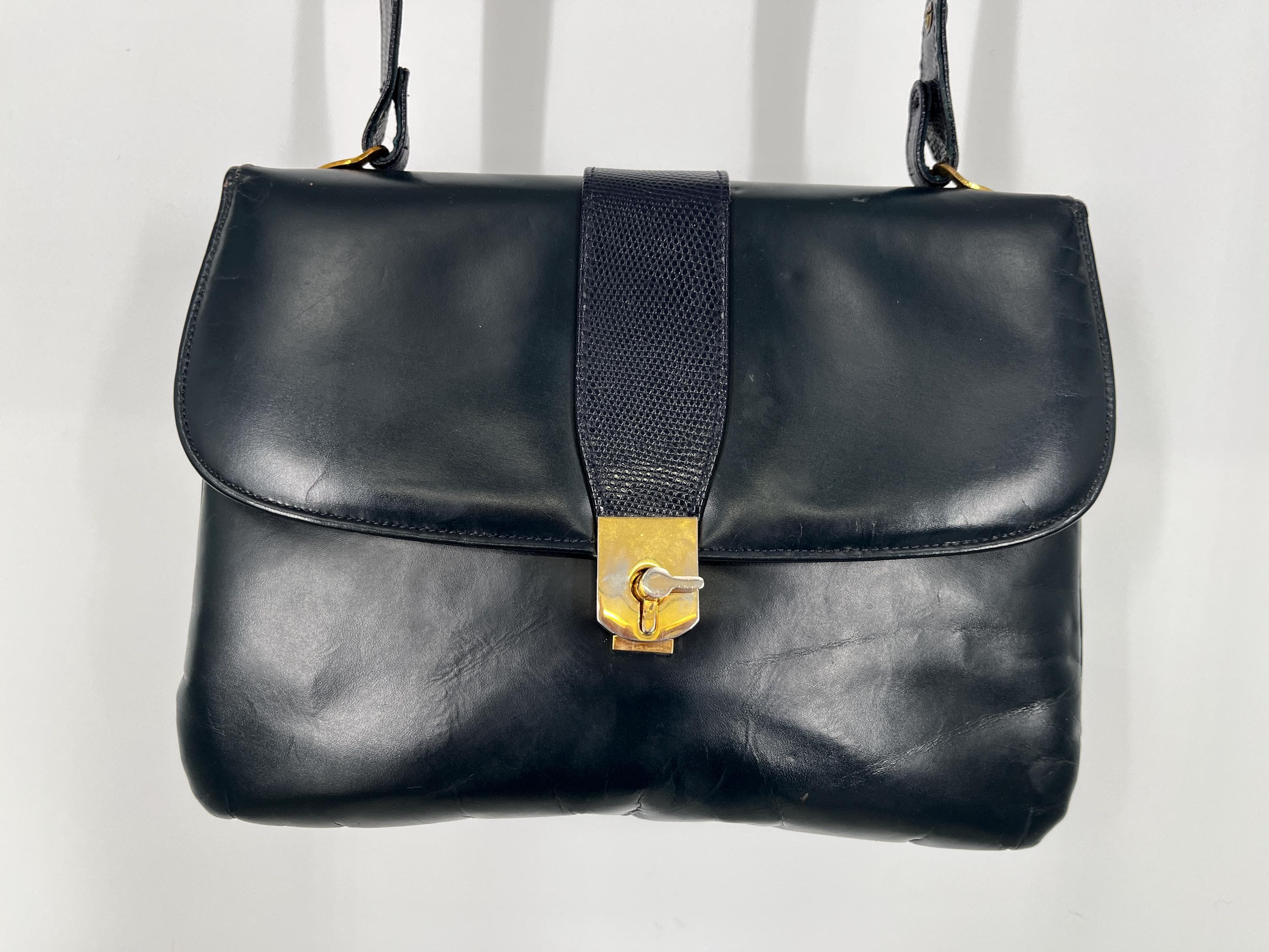 70s Leather Bag - Etsy