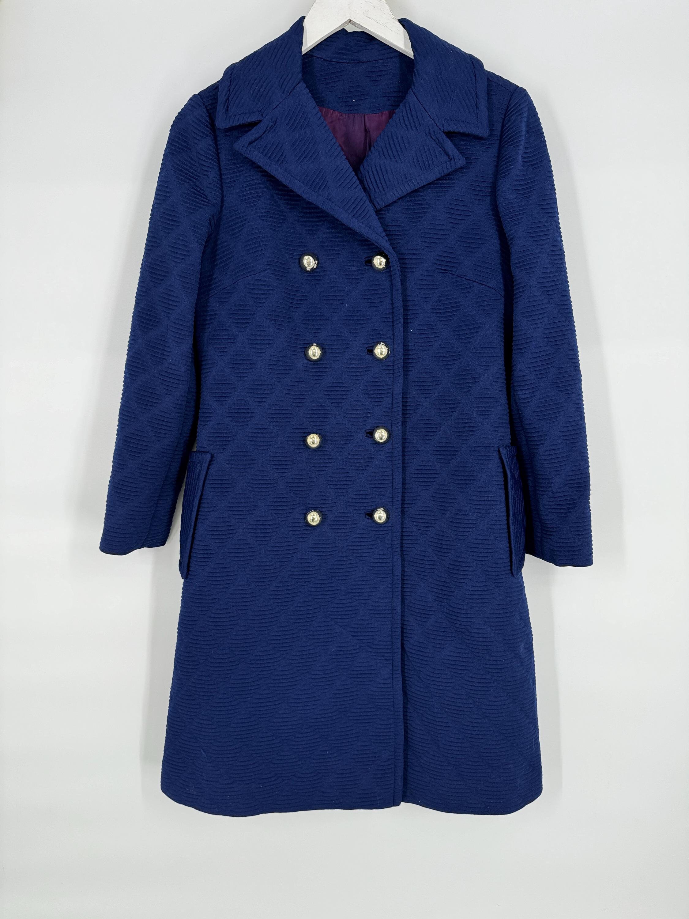 ジャケット・アウター 90s OLD GAP pea coat 10 botton navy M Vintage Women's Gap Navy Blue Lined Peacoat Double Breasted