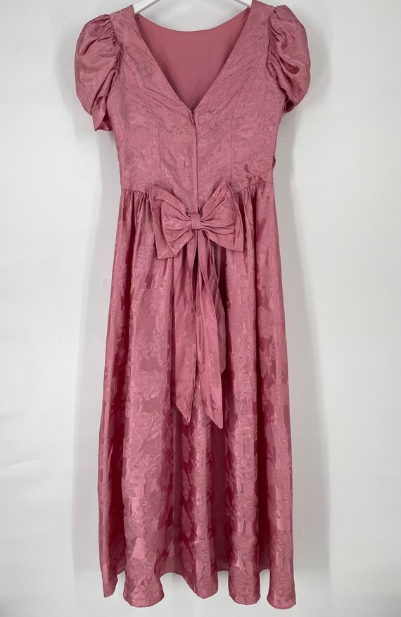 Vintage 80's Pink Ankle. Length Dress With Subtle… - image 5