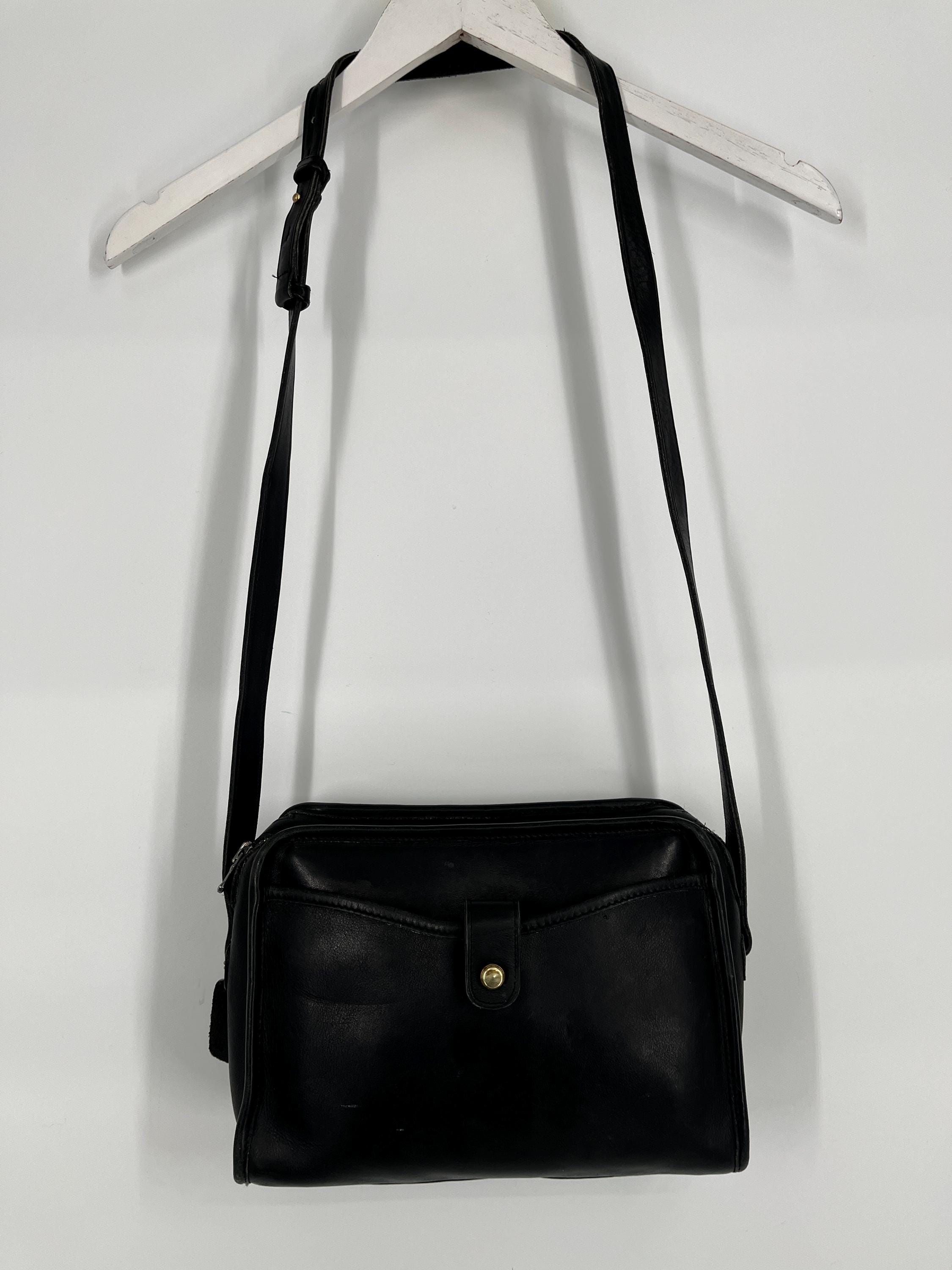 その他サービス | 福利厚生 Coach 1992 Vintage Black Bag Shoulder Leather Fulton バッグ