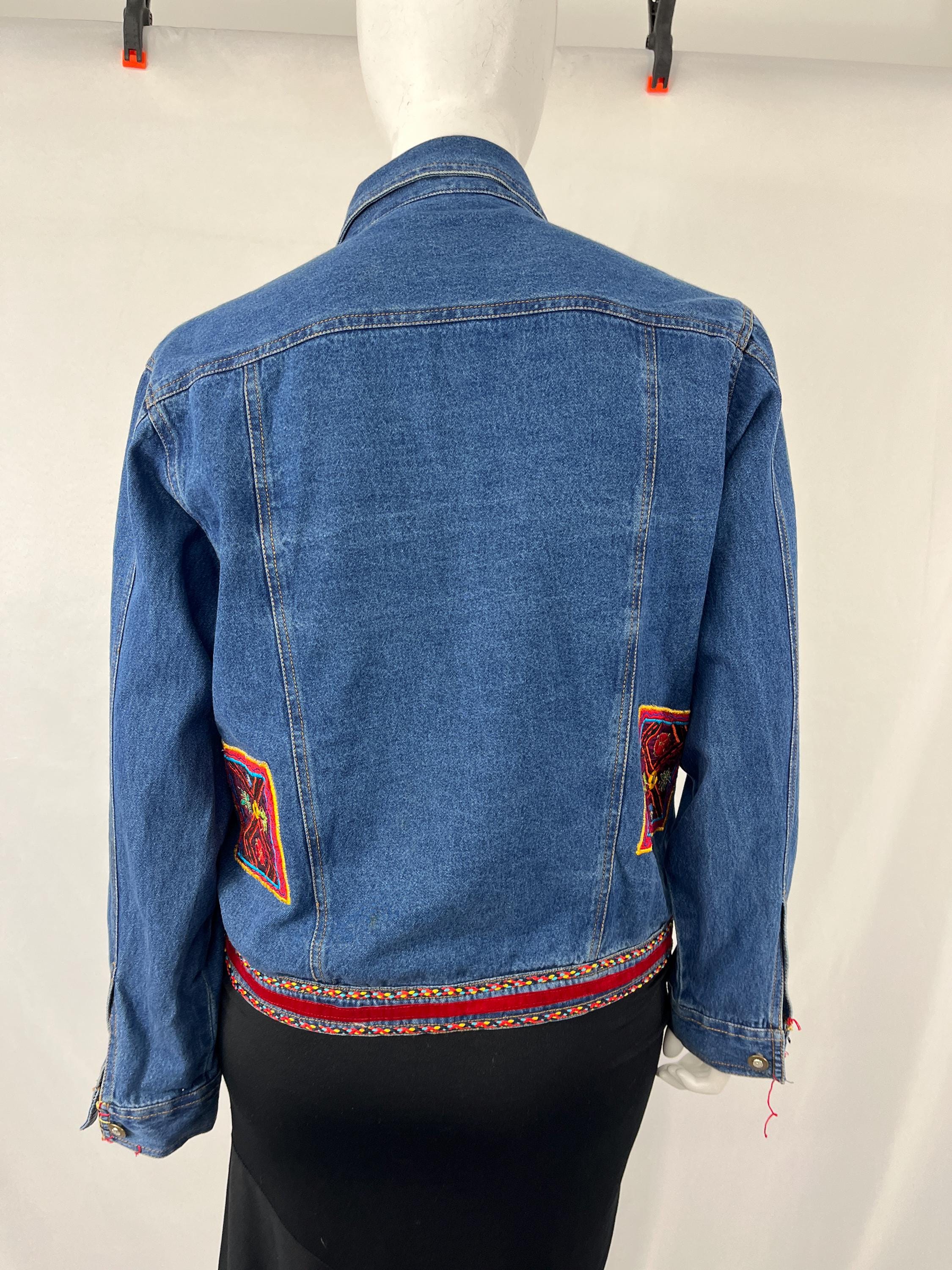 Vintage 90s/y2k 100% Cotton Embroidered Funky Print New