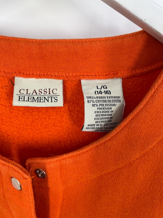Vintage Classic Elements Orange Button Up Hallowe… - image 4