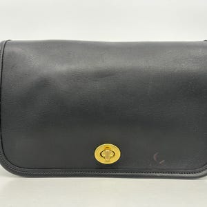 Vintage 90s Black Coach Pocket Purse #9755 / MISSING STRAP / Made