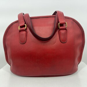 COACH Pelham Zip Bag Red Leather rare Coach Zip Red Bags 