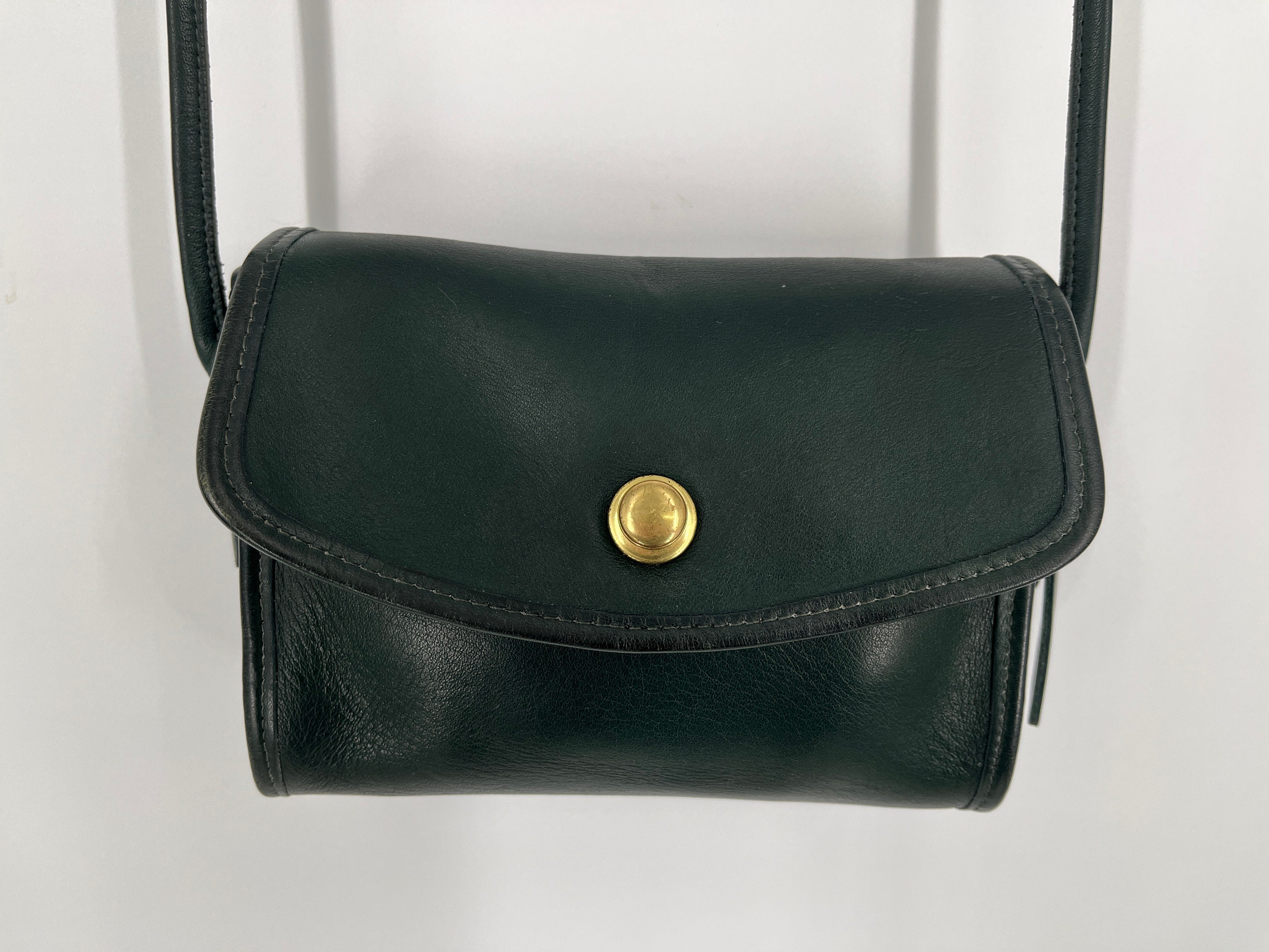 バッグ Vintage Coach Chrystie Bag Green Leather Vintage Coach Forest Green Chrystie Crossbody Bag 9892 - Etsy