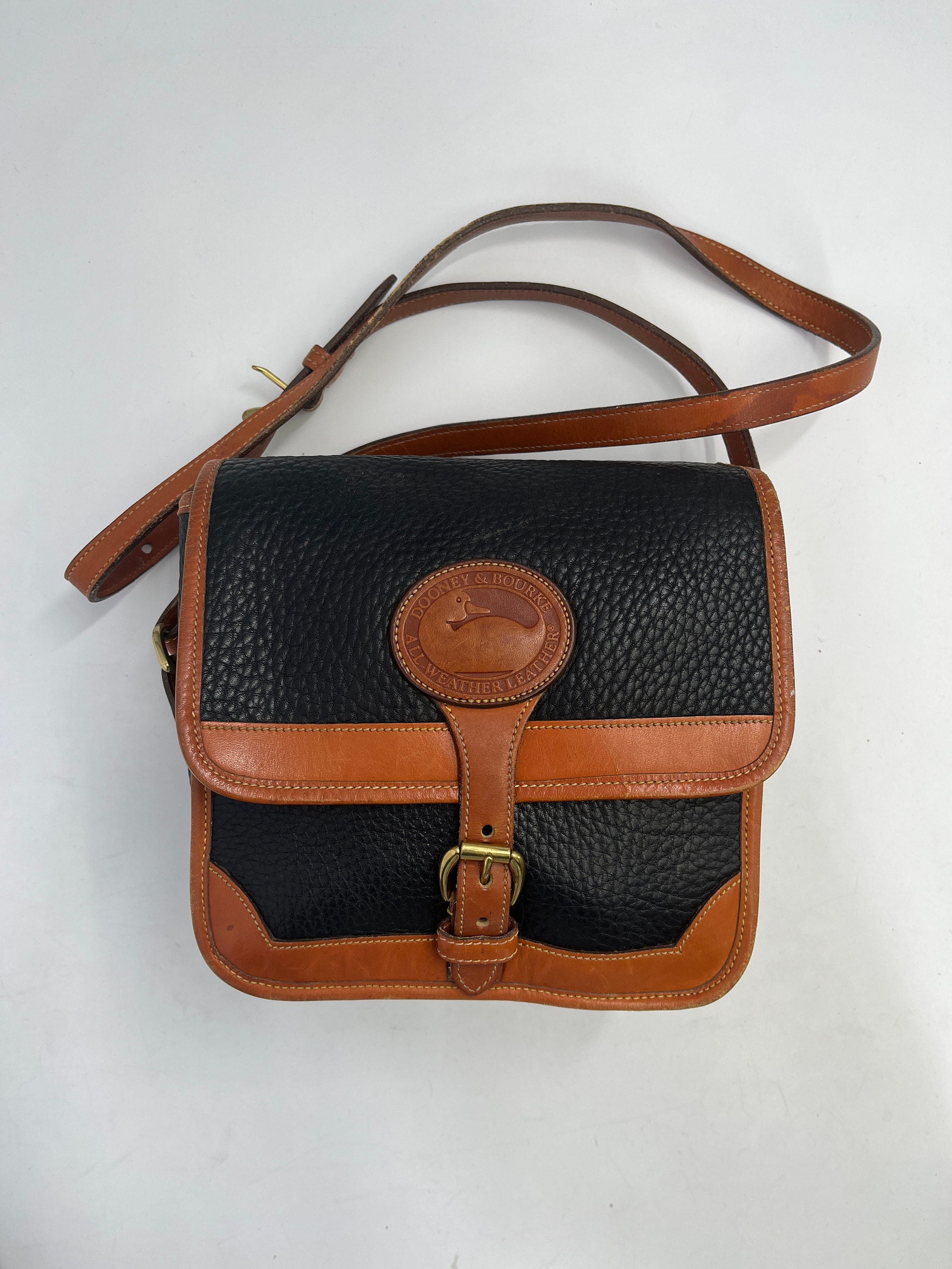 Vintage Dooney and Bourke Navy Blue Small Surrey Bag PLEASE See