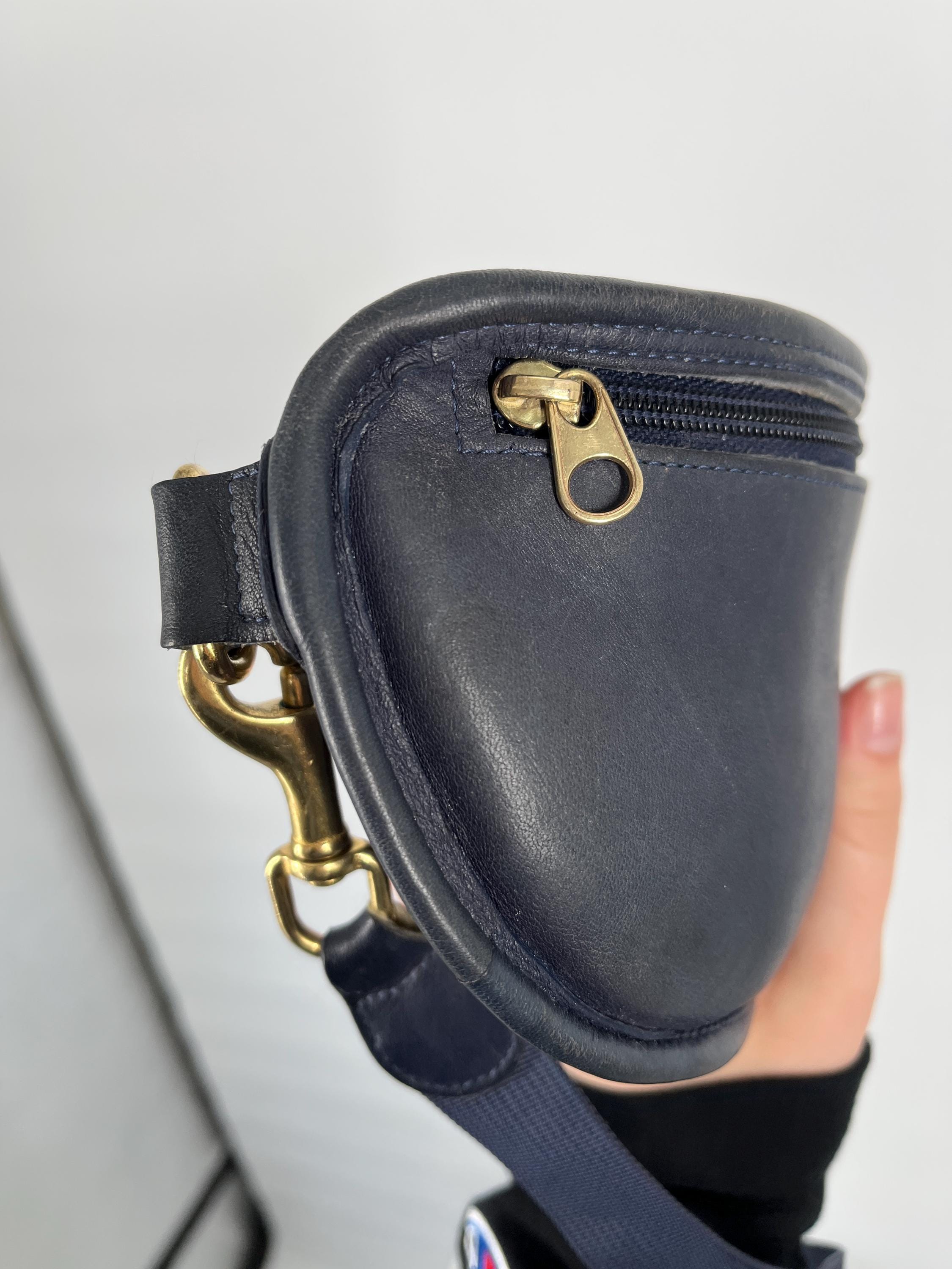 バッグ Coach USA Olympic Leather Fanny Pack 1996 Coach U.S.A. Olympics Commemorative Cognac Leather