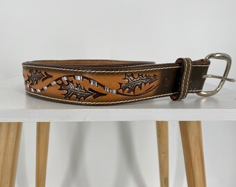 Vintage 90s Coach British Tan Womens Braided Belt #3914  display picture 2