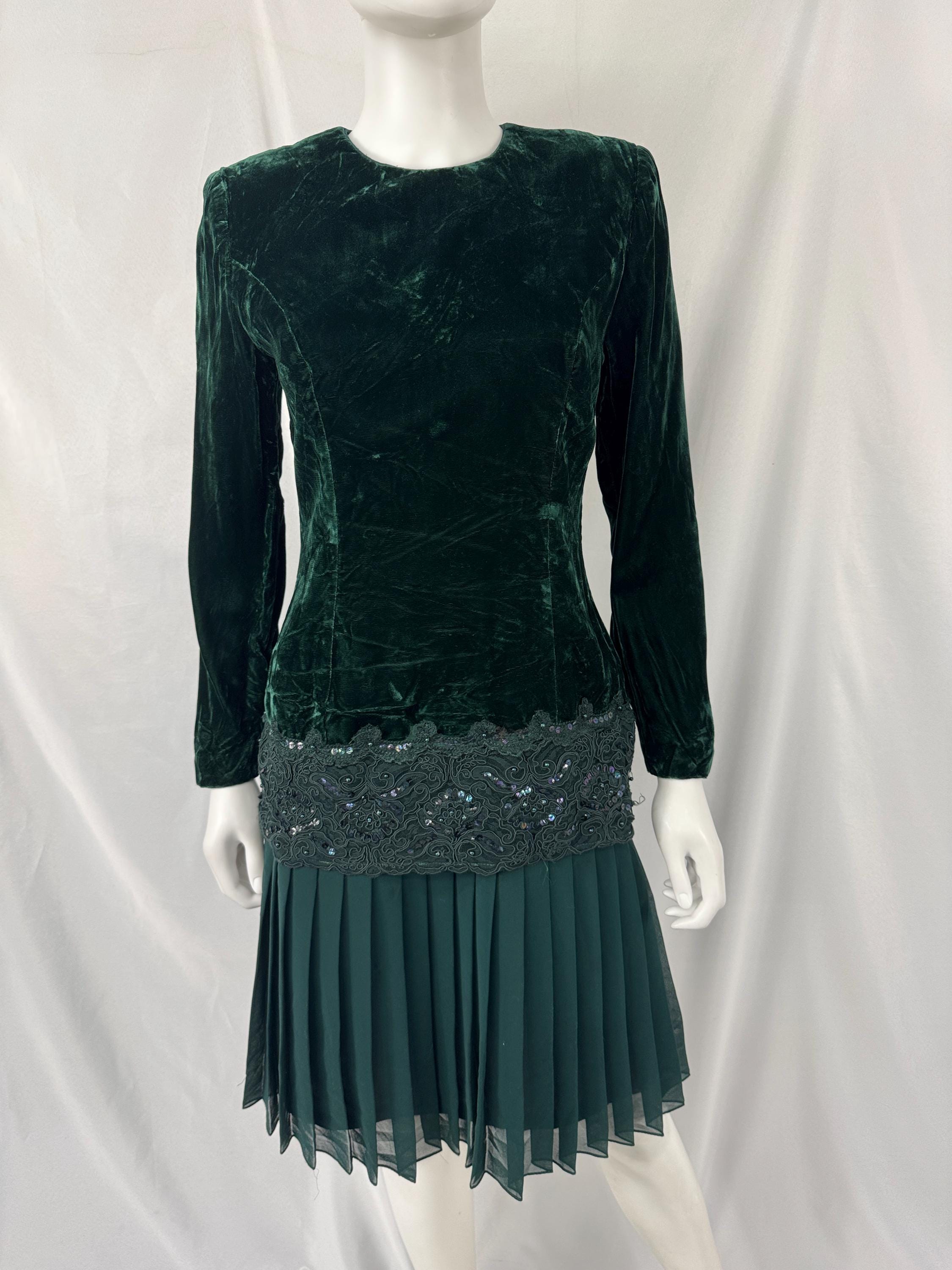 green velvet dress etsy Green Strapless Faille Mini Dress With 3D Flower main image 1