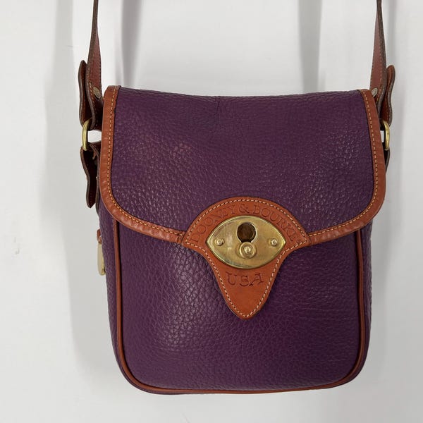 Vintage 80s Dooney & Bourke Rare Aubergine Colored Scout Bag