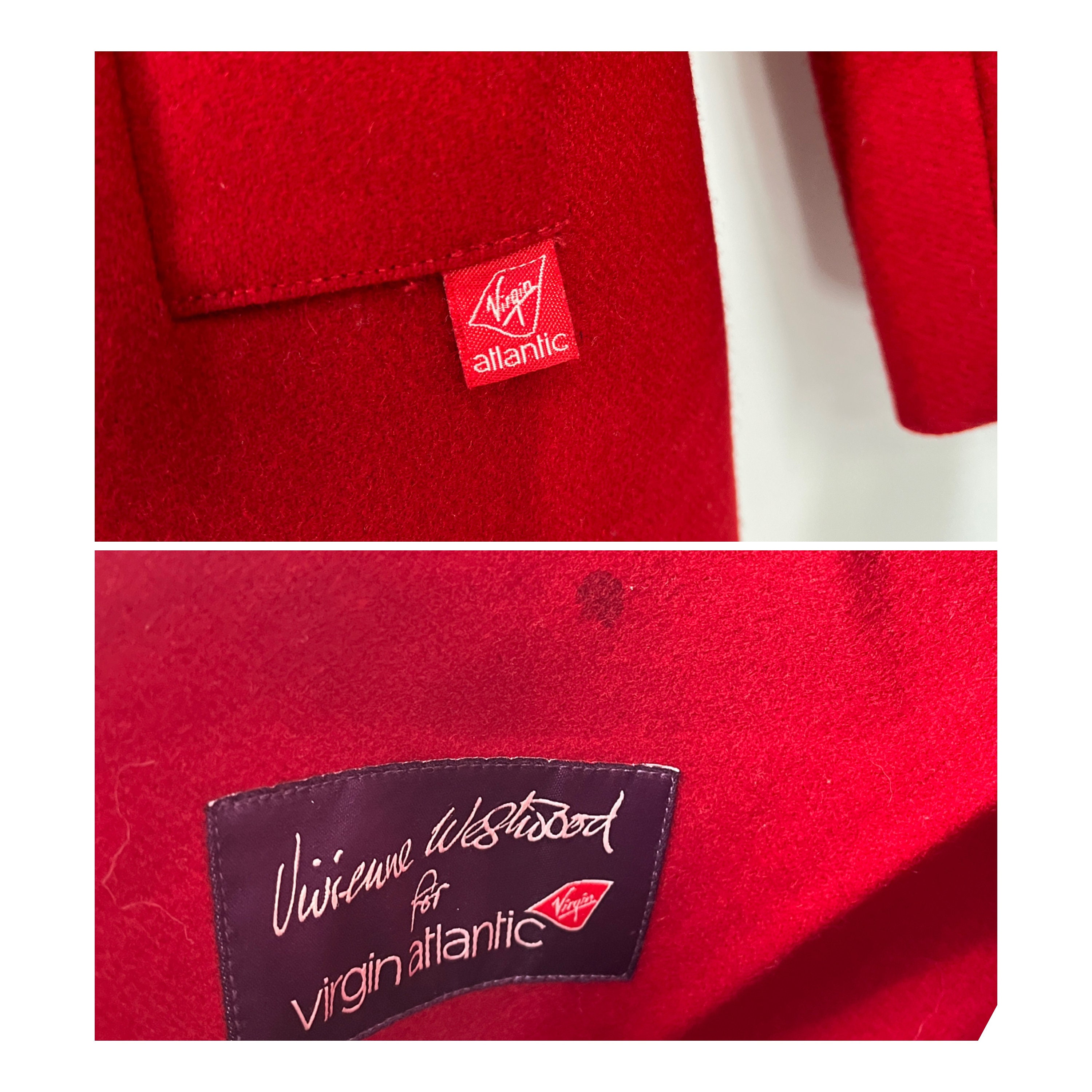 Vivienne Westwood for Virgin Atlantic Avant Garde Red Wool Long