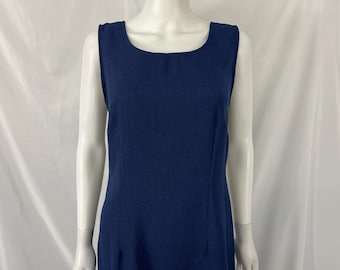 Vintage 90s Sag Harbor Sleeveless Blue Dress \ Size 10 \ PLEASE See Description And Photos