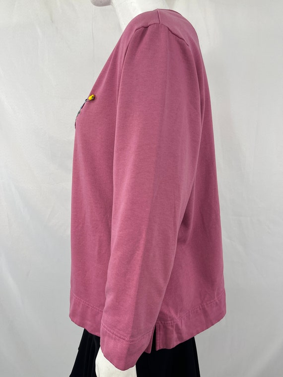 Vintage 90s/Y2k  Pink Fashion Bug Grandma Sweater… - image 7