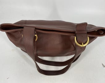 バッグ OLD COACH Soho brown Leather Handbag Vintage Coach Leather Soho Buckle Bag Brown Shoulder #4157