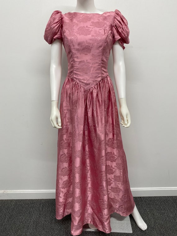 Vintage 80's Pink Ankle. Length Dress With Subtle… - image 6