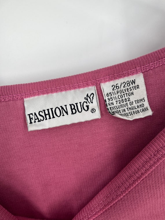 Vintage 90s/Y2k  Pink Fashion Bug Grandma Sweater… - image 3