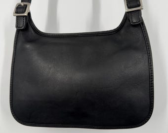 Vintage 1992 Coach Black Fulton Leather Shoulder Bag  ZIPPER