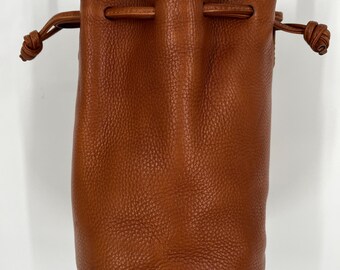 コーチ　サメ　ヴィンテージ Vintage 90s Saddle Coach Small Drawstring Natural Grain