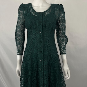 Vintage 80s Green Lace Long Sleeve Dress With Slip by All That Jazz / Size 5/6 / View Description for Measurements and Condition Details - Etsy Vintage 80s Green Lace Long Sleeve Dress With Slip by All That Jazz / Size 5/6 / View Description for Measurements and Condition Details - Etsy