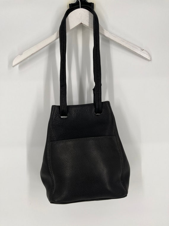 Vintage 90s Coach Dark Gray Natural Grain Sonoma Drawstring