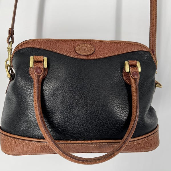Vintage Liz Claiborne Black Leather Shoulder Bag - Made In Korea