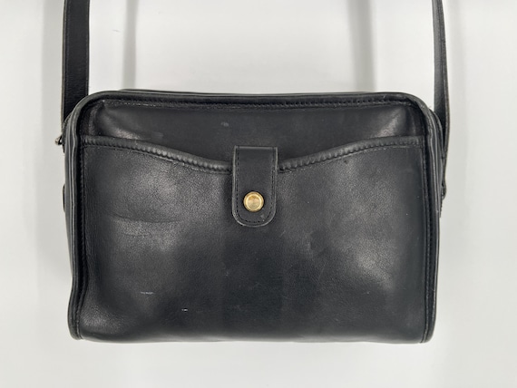 【半額】 Fulton Black Coach 1992 Vintage Leather Made  Bag Shoulder バッグ