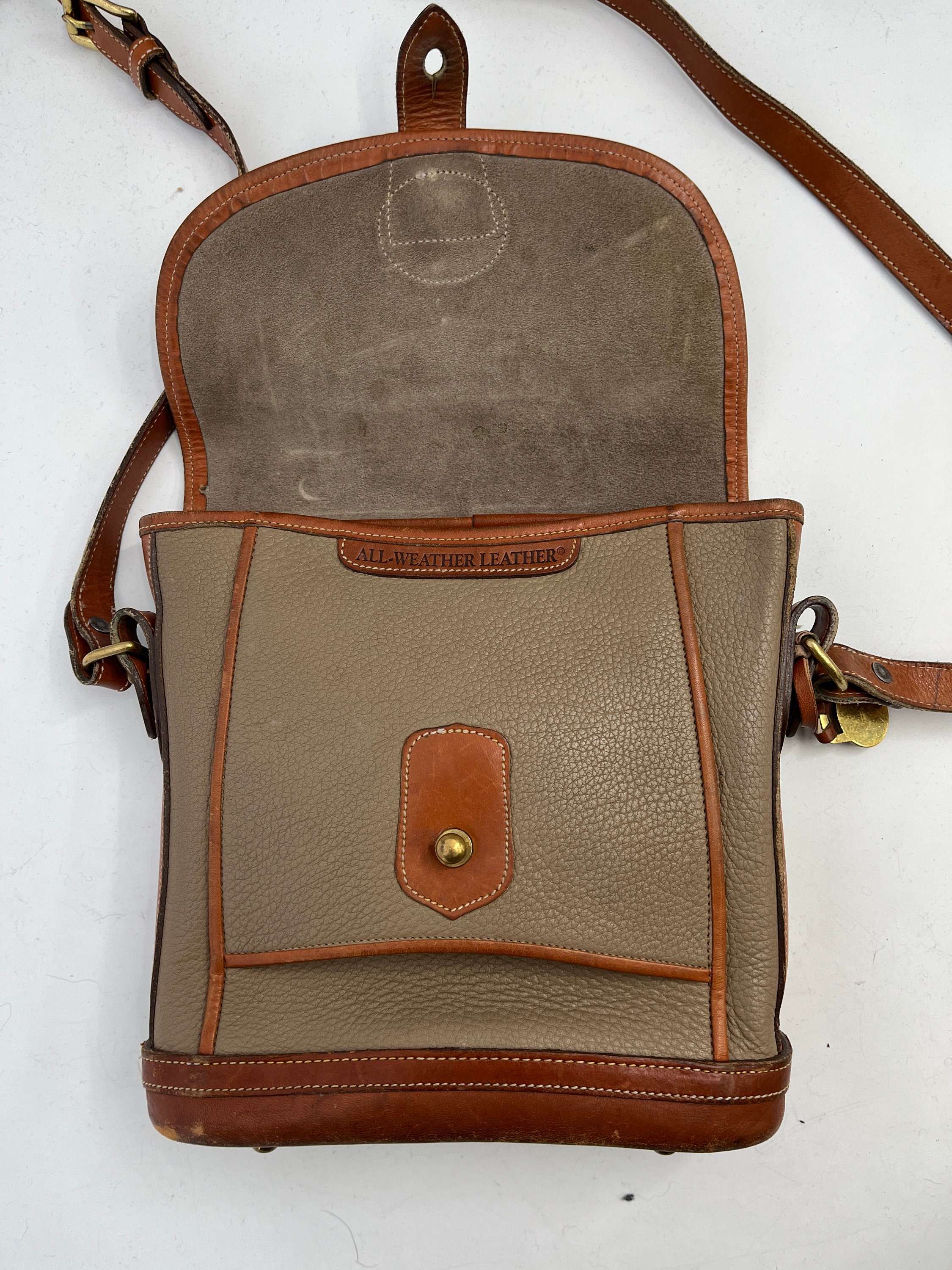 Vintage Rare Dooney & Bourke Taupe Dover Bag Made in USA -  Norway
