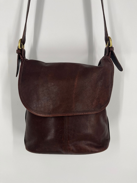 Vintage 80s Coach Mahogany Whitney Shoulder Bag \ 