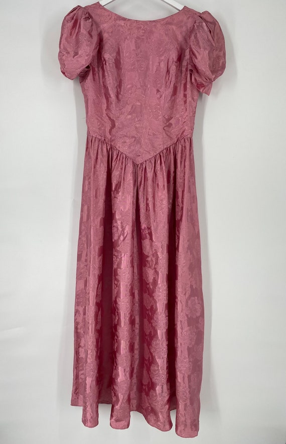 Vintage 80's Pink Ankle. Length Dress With Subtle… - image 2