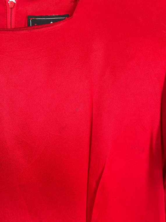 Vintage 80s Red Button Detail Dress by Impulsive … - image 8