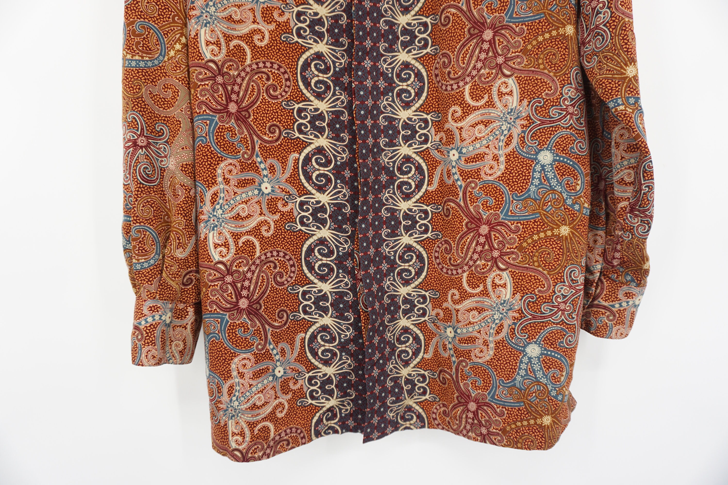 Batik Keris Long Sleeve Button Up Size 17 | Etsy