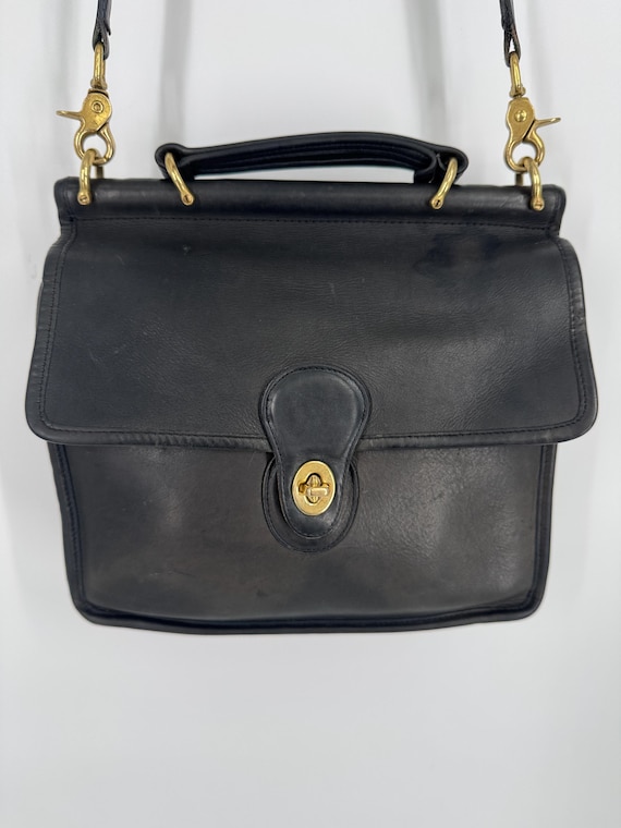 Vintage 90s Coach FADED & Damaged Black Willis Shoulder Bag