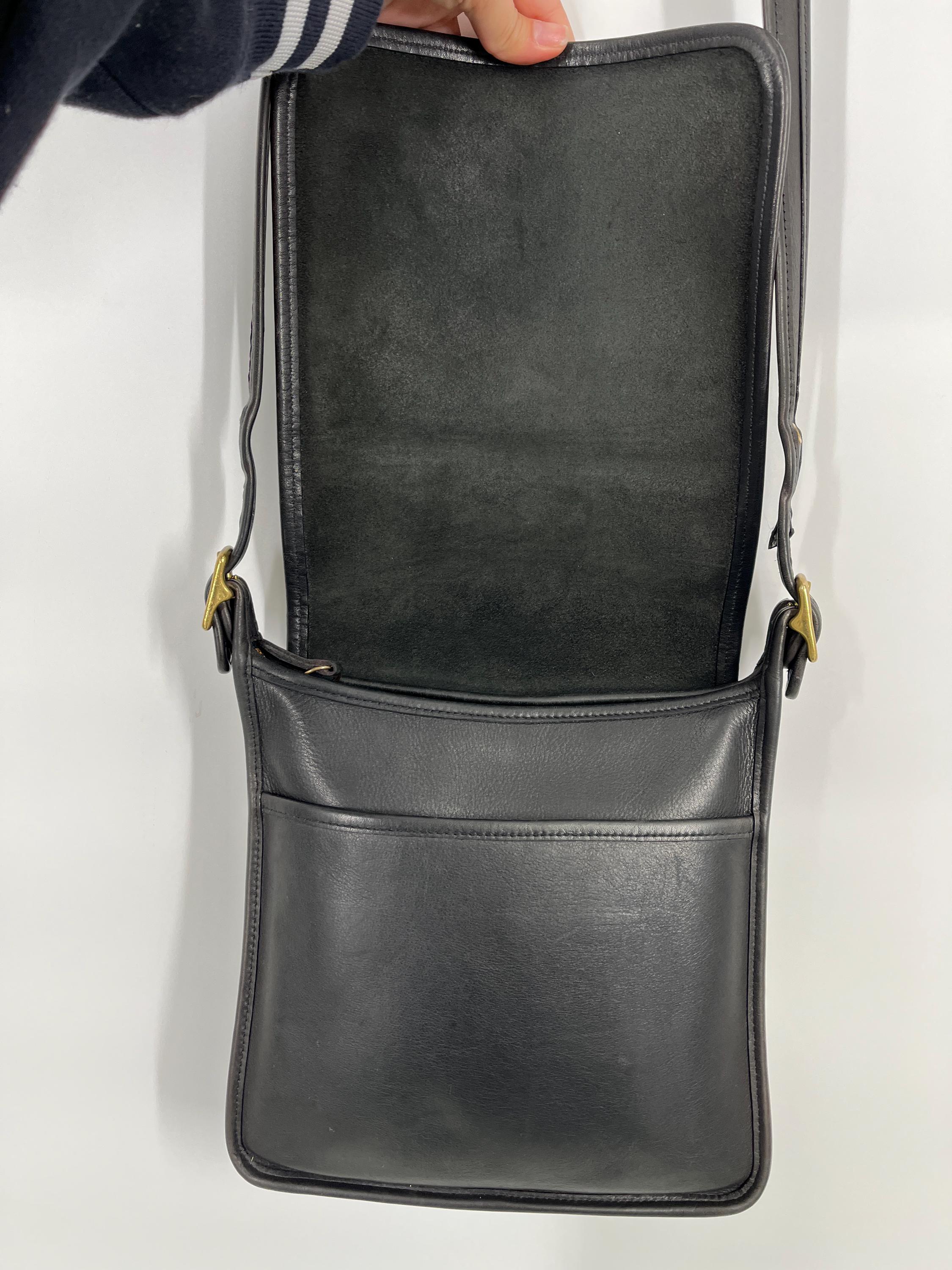 Vintage 2000s Black Coach Legacy Studio Flap Bag #9144 / Made in